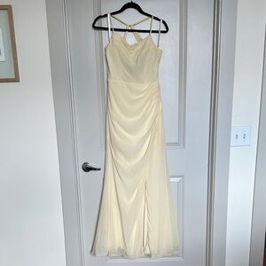 Elegant Cream Evening Gown